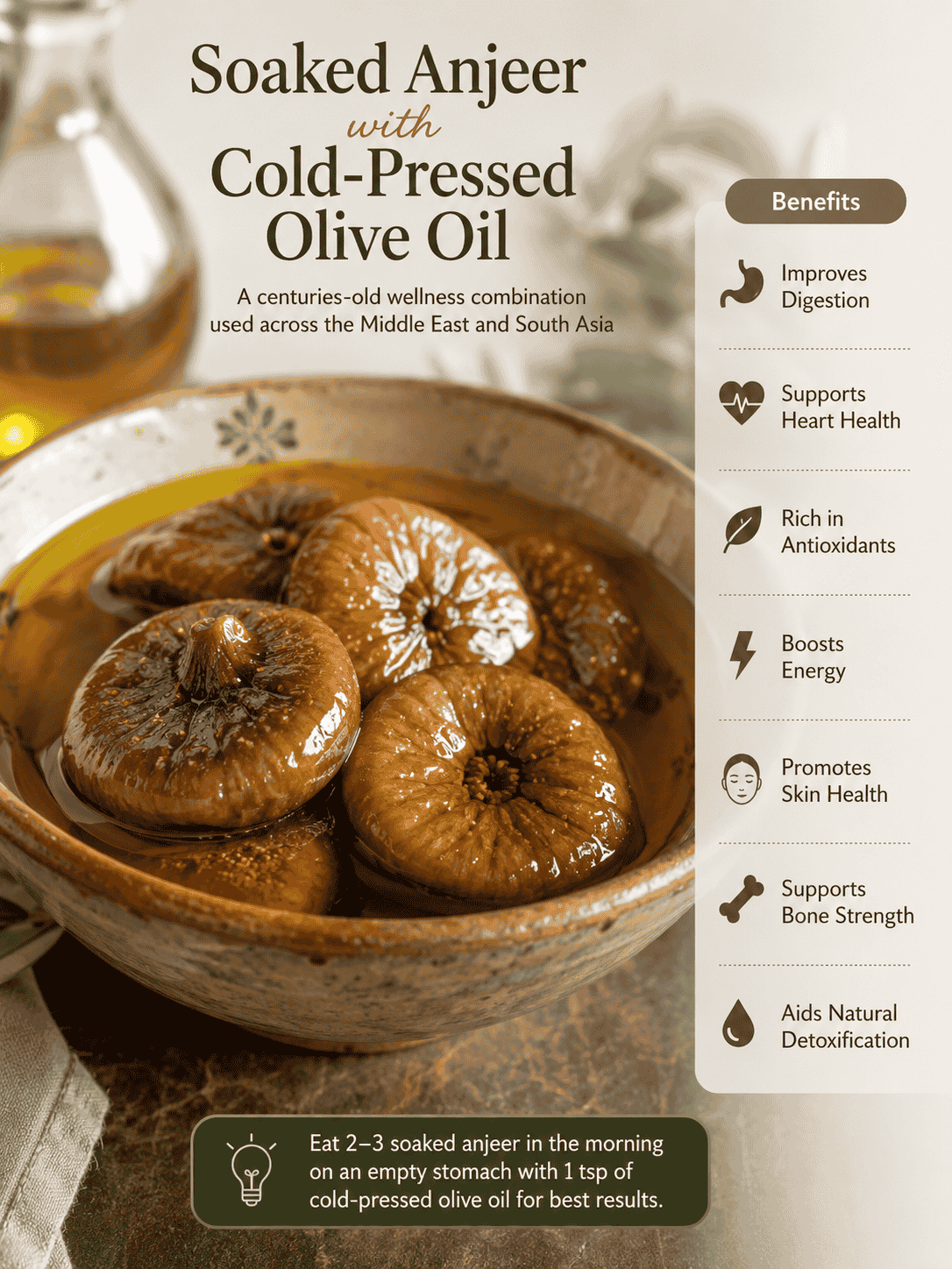 Anjeer and Olive Oil Benefits