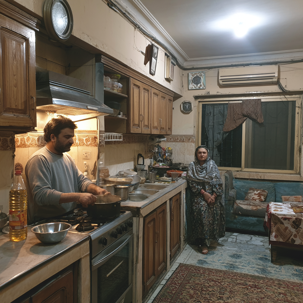 Faisalabad family cooking with olive pomace oil - healthier alternative to refined cooking oil