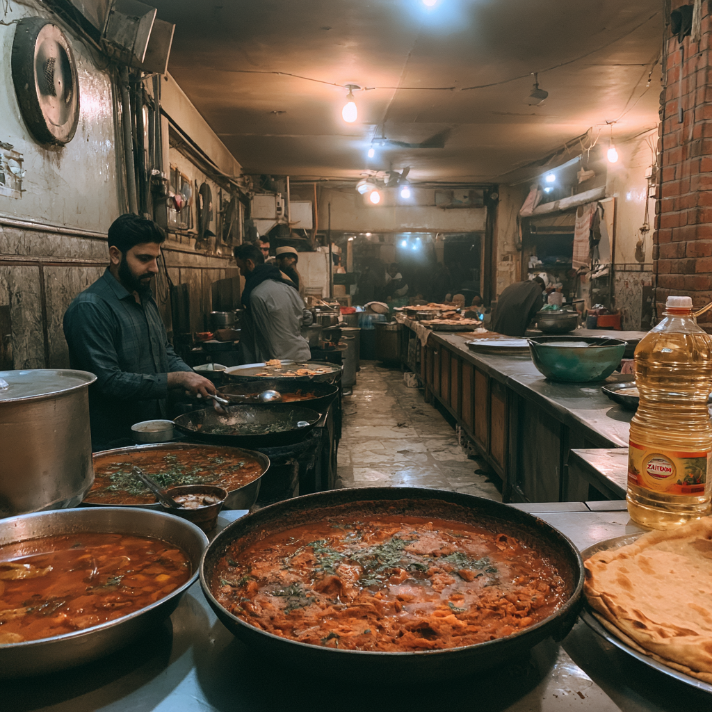 Gujranwala family kitchen — replacing refined oil with olive pomace oil for healthier desi cooking